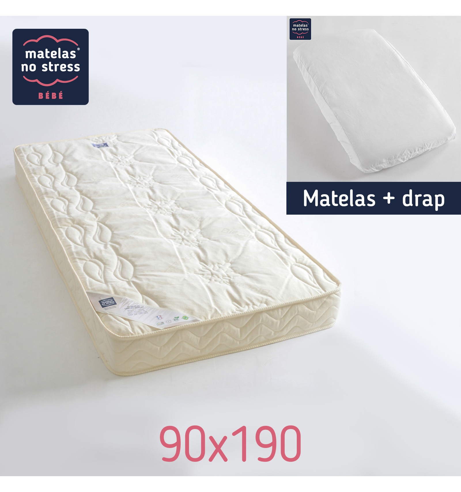 Le Matelas 90x190 Avec Son Drap Couffin Matelas Bebe Fr
