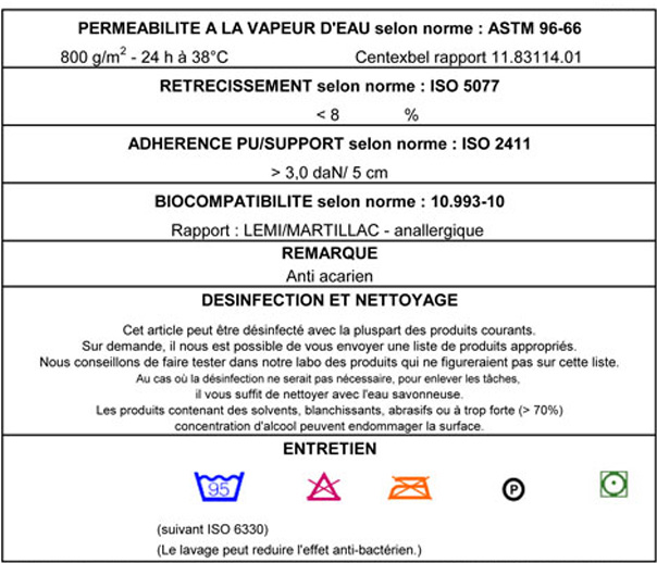 instruction de nettoyage de l'alèse